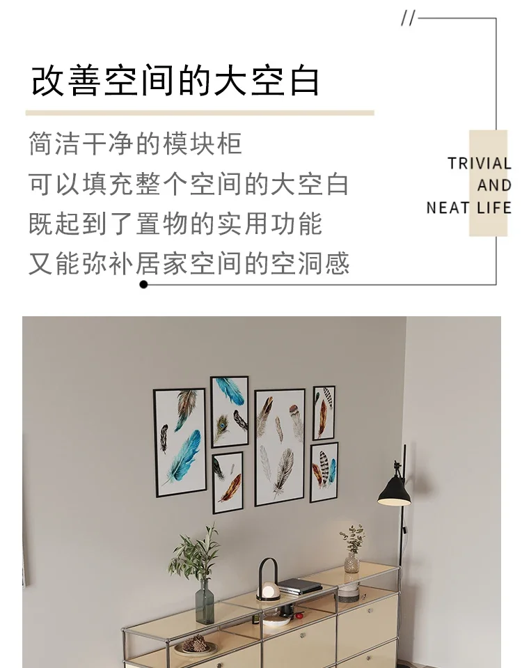 Module Combination Sideboards Cabinet Drawer Living Room Cabinets Side Chest of Drawers Hallway Storage TV Stand Bedroom Cabinet