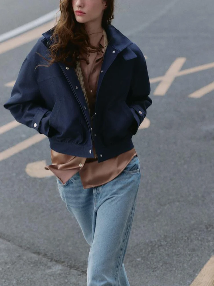 النمط الأوروبي والأمريكي 2025 الشتاء الوافدين الجدد الملابس النسائية متعددة الاستخدامات عارضة الوقوف طوق منفذها سترة #1