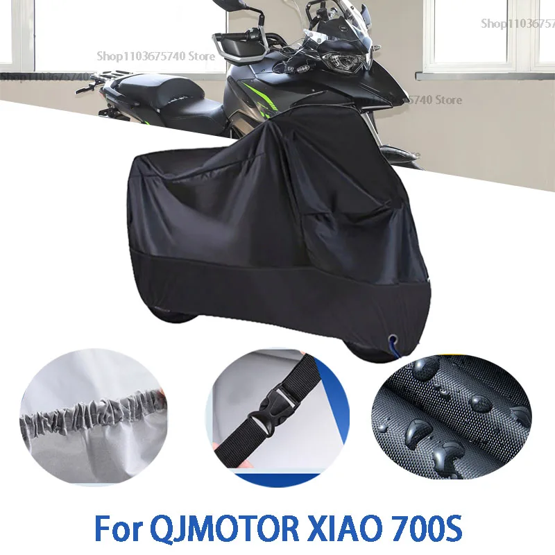 

Полный чехол для мотоцикла QJMOTOR XIAO 700S, автомобильный уличный солнцезащитный чехол от пыли и ушей, утолщенный оксфордский чехол, аксессуары