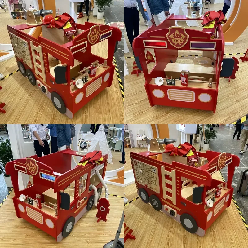2026 Kindergarten pretend play with fire truck combos, children's simulation role-playing, city fire station worker costumes