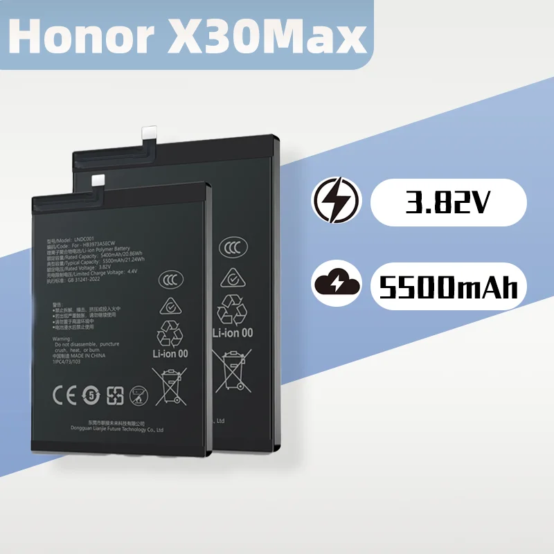 

3.82V 5500mAh Is Suitable for Huawei Honor X30Max Battery with A Large Capacity of 5500mAh
