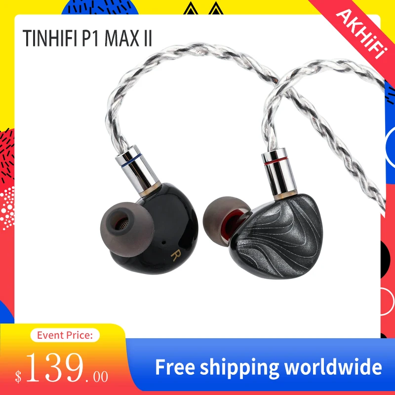 

TINHIFI P1 MAX II Next-Generation 14.2 MM Planar IEMs HiFi Earphones Wired Earbuds for Audiophiles Musicians