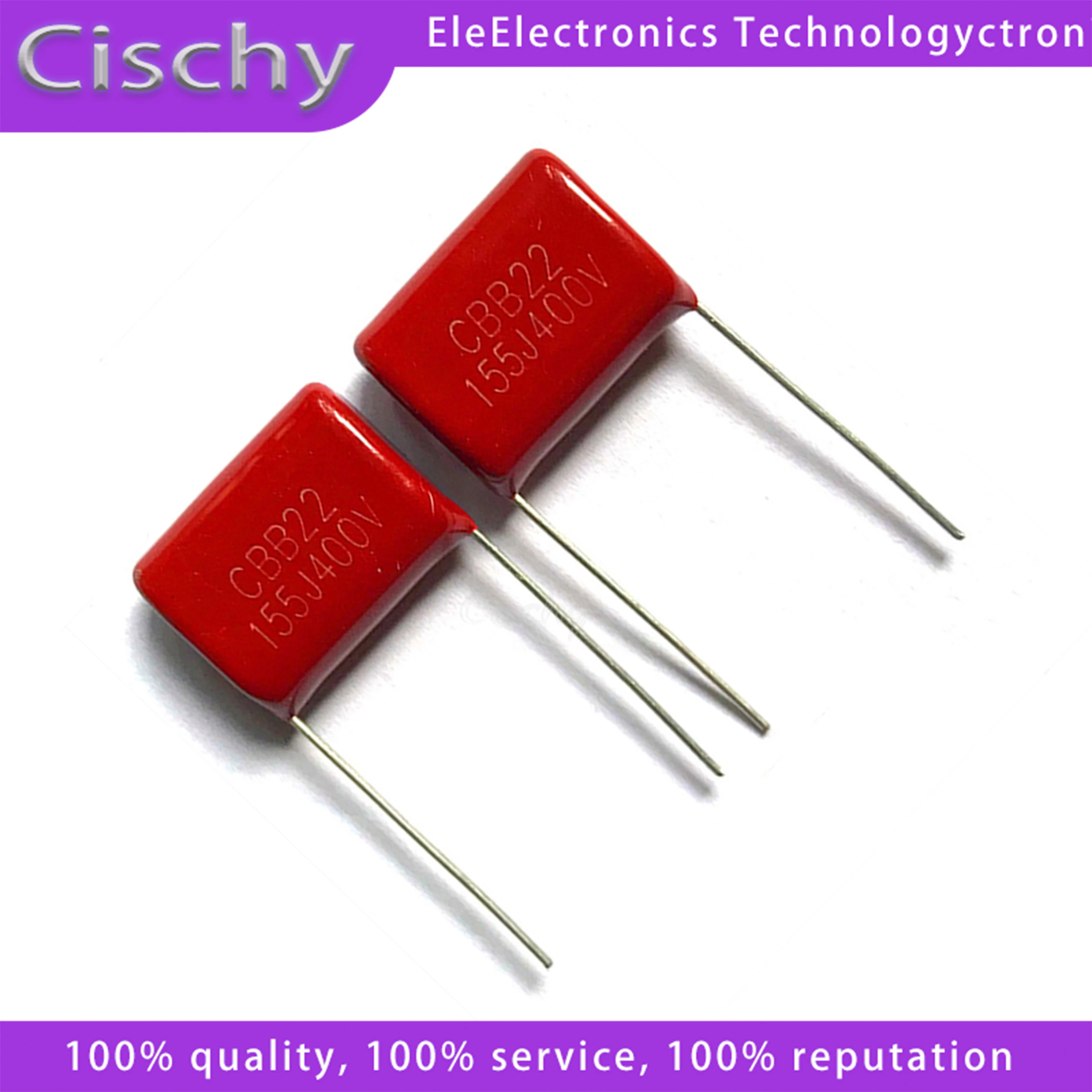 10PCS 400V155J 1.5UF Pitch 20MM 400V 155 1500nf CBB Polypropylene film capacitor