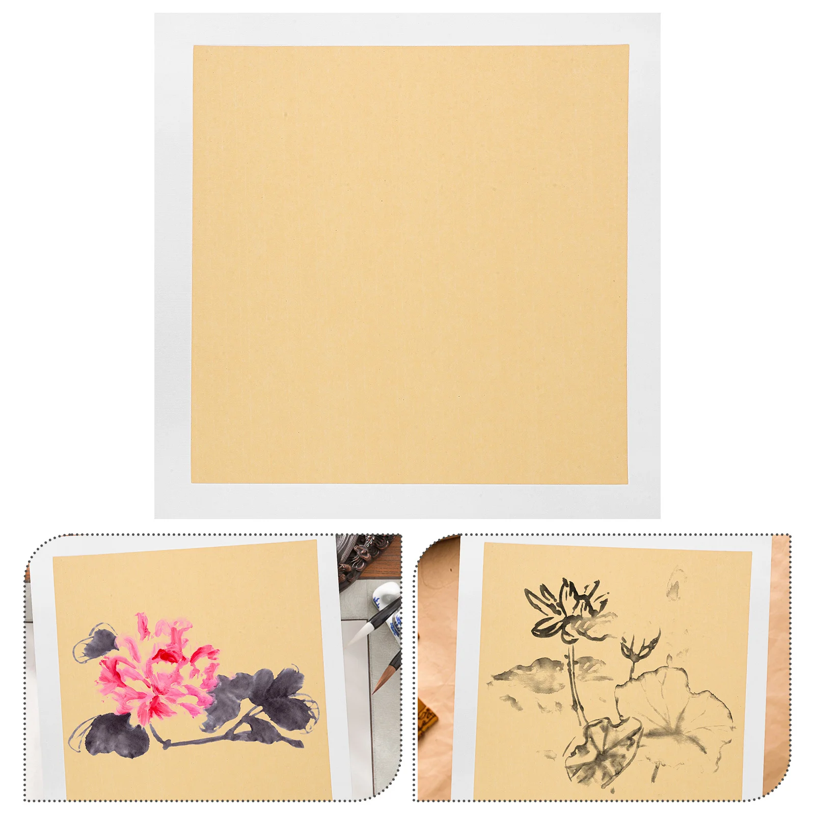 

10 Sheets Chinese Calligraphy Paper Vintage Thickened Rice Paper for Calligraphy Painting Art Papers