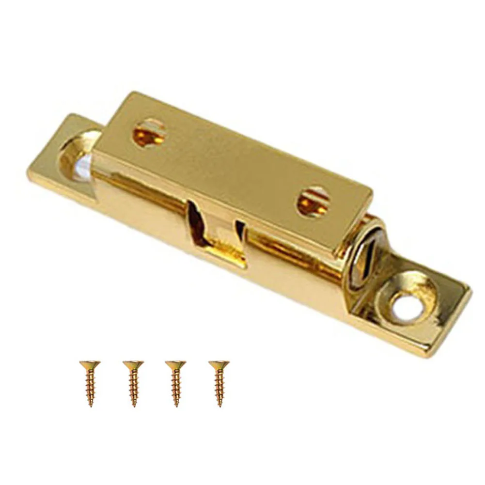 1pcs 43-70mm Cabinet Door Suction Bead Double Ball Catch Brass Latch Cabinet Touch Bead Wardrobe Switch Buckle Home Hardware