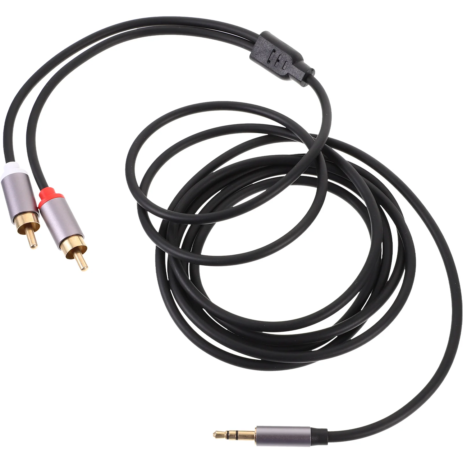 Audio Cables 35mm One-minute Two-turn Computer Mobile Phone Connection Rca (iron Gray 35mm-15 Meters)