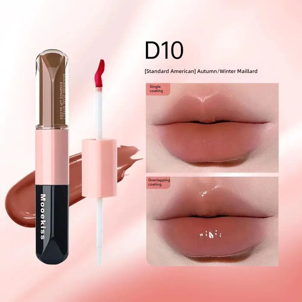 Mooekiss Double Headed Lip Gloss Lip Glaze Mirror Water Red Lip Gloss Lip Matte Gloss Gloss P7t6
