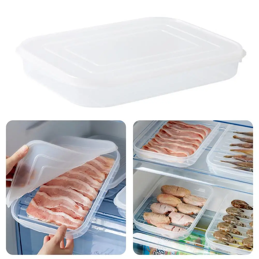 

1PCS Freezer Organizer Refrigerator Freezer Organizers Kitchen Container Container Meat Boxes Ginger Storage Onion Food M4C5