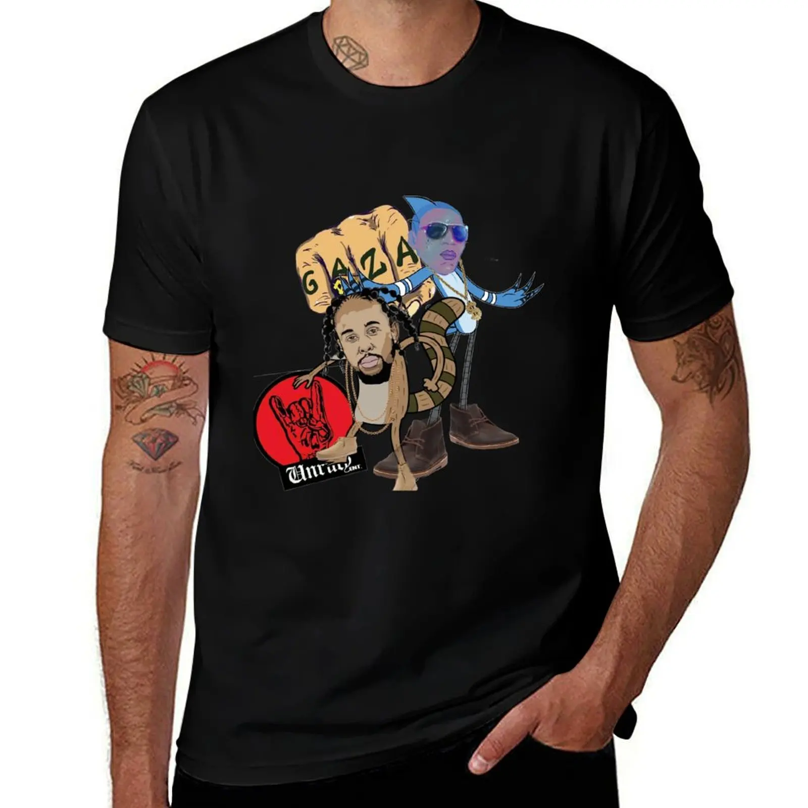 Футболка Popcaan ft Kartel с принтом в урбанистическом стиле