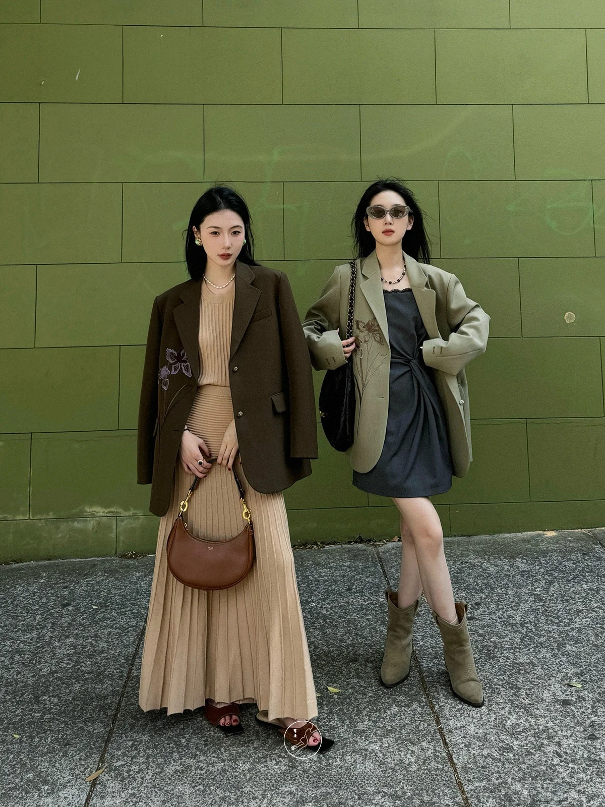 Traje de ocio con bordado pesado Original para mujer Jaet de Lu Qing primavera otoño sensación alta Premium Casual Sle patrón Floral