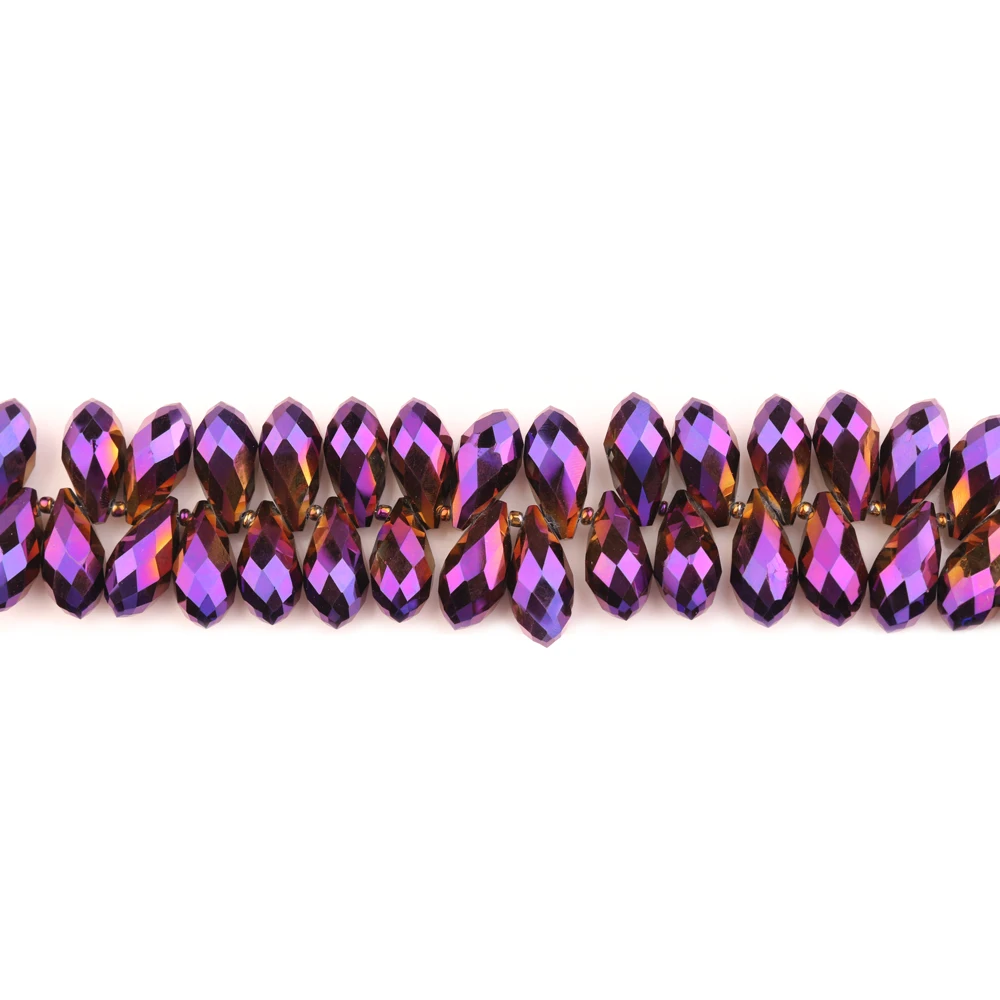 Multicolor Austria Glass Teardrop Beads For Jewelry Making Necklace Diy Accessories Crystal Briolette Faceted Beads Wholesale