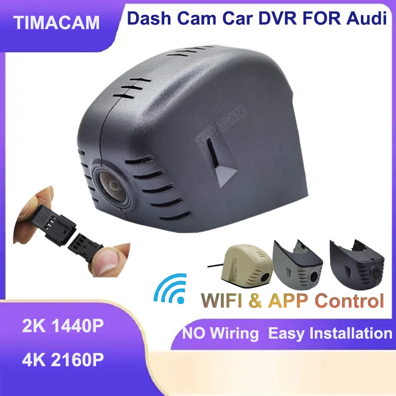 TIMACAM 4K Wifi Plug and Play Car DVR Dash Cam for Audi a4 b8 b9 a3 8v 8p a5 a6 c7 a7 q5 q7 q3 q8 q2 q4 s3 8v s5 b9 s4 b8 tt rs