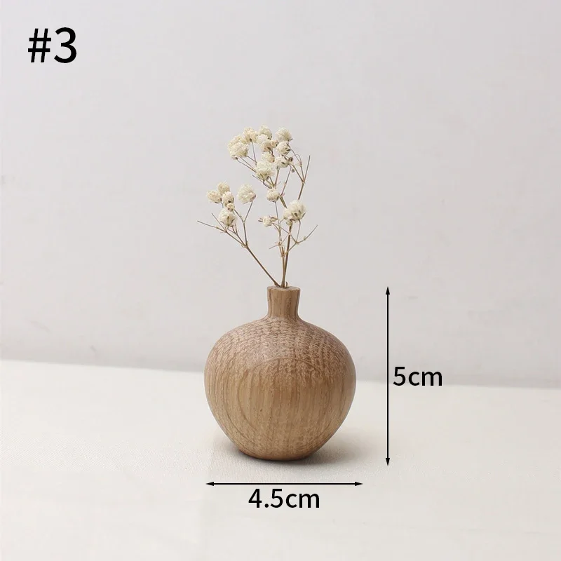 Japanse houten vaas voor bloem home decor decoratieve bloemen vaas woonkamer decoratie kantoor desktop bloemen fles ornament