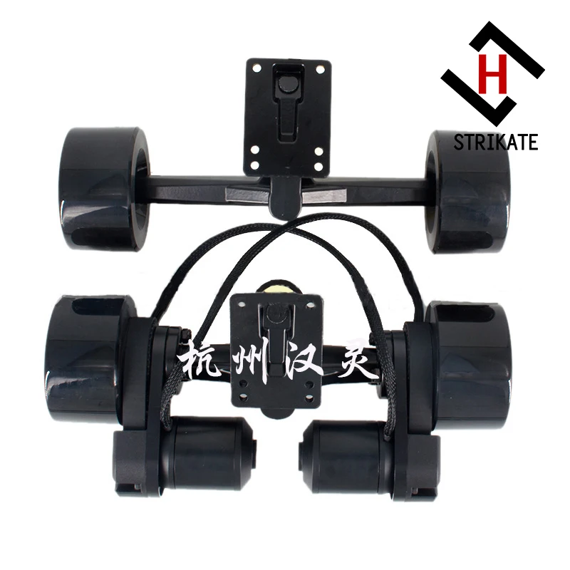 E Skateboard com 2 ply amortecedor, motor N5065, rodas PU, 90mm, acionamento duplo, caminhão de skate, bateria 10S5P, DIY