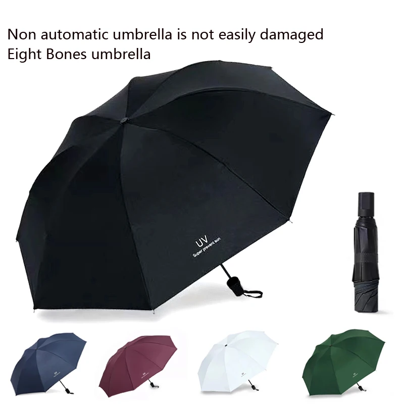 Non automatic umbrella is not easily damaged outdoor Sun umbrellas rain and sunny manually folded student portable umbrellas