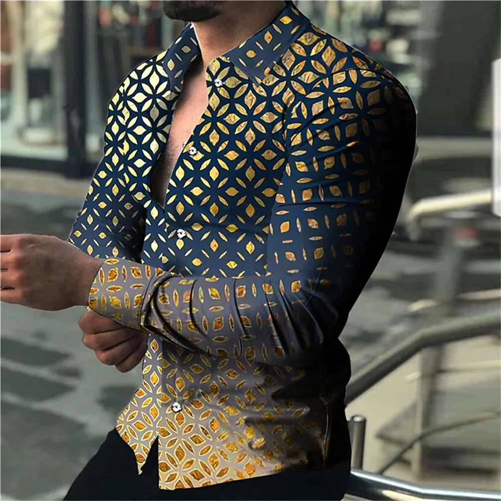 2023 di alta qualità moda sociale camicia da uomo butt shirt casual designer style stampa a maniche lunghe top da uomo con risvolto top da uomo