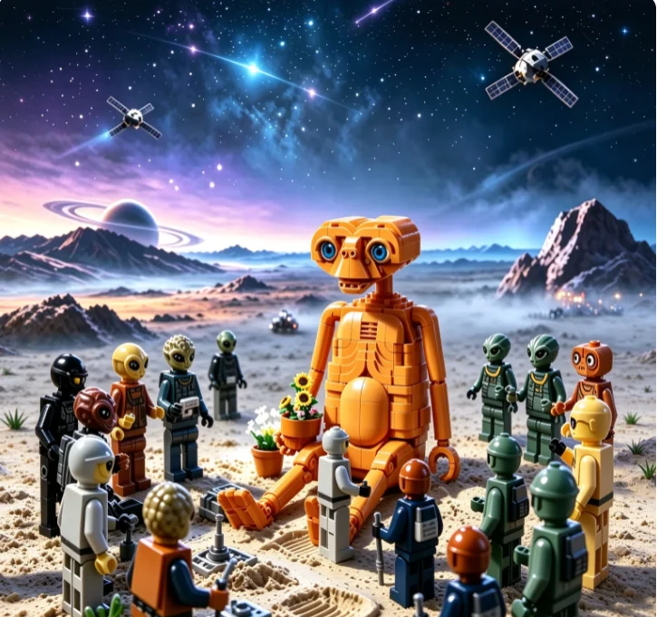 2026 New Products in Stock Creative 1226 DIY Alien Model Toys, Home Decoration, and Adult Christmas Gifts