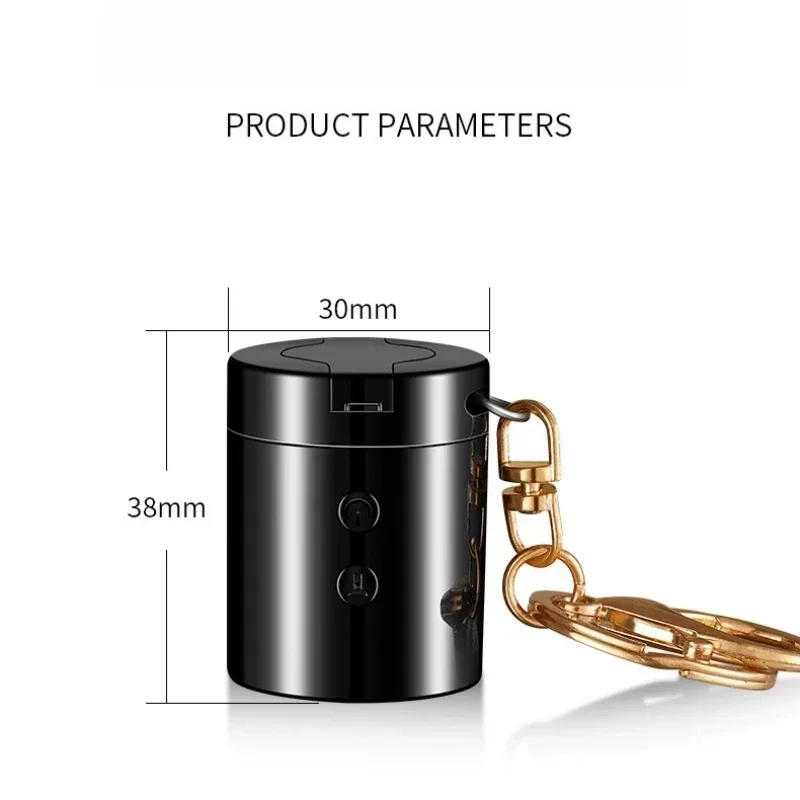 Mini Multifunctional Keychain Lighter LED Light Flashlight Tungsten Igniter Outdoor Creative Portable USB Lighter
