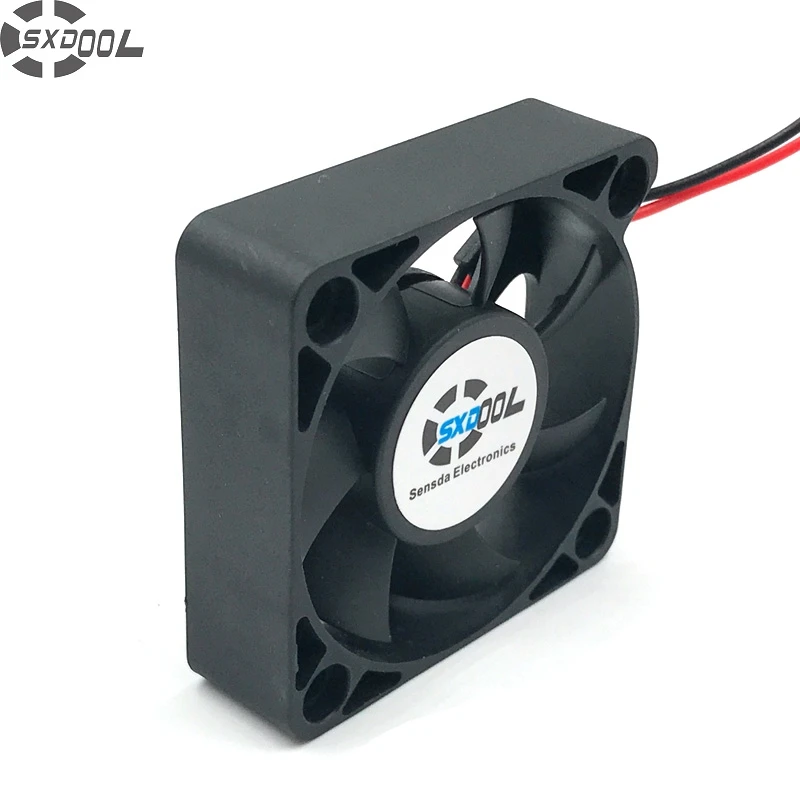 2pcs SXDOOL RDM5015S Server Square 50mm 5cm Fan 12V 0.14A 2wire 2pin Sleeve Inverter Cooling Fan Silent Quiet