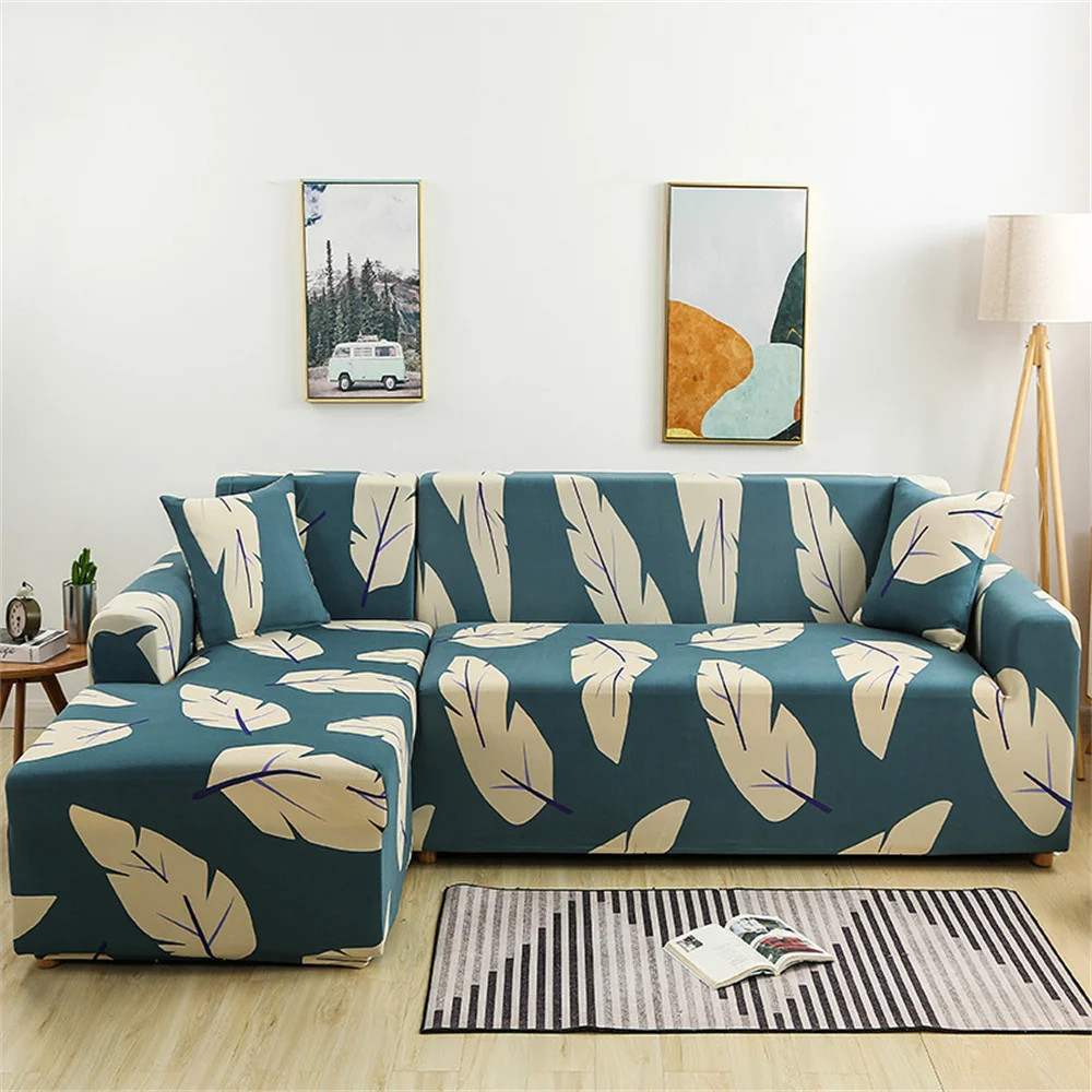 Triangle Sofa Cover Flower Starry Sky Leaves Elastic Sofa Covers Corner Sofas Protector Home Decor 3 Seater Elastic Sofa Covers