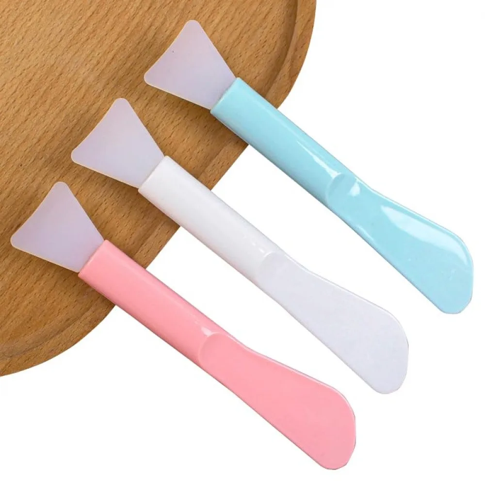 3 Pack Silicone Mask Brush, Double-Headed Facial Applicator for Mud Mask, Face Mask Spatula Tool for Even Skincare Application (Random Colors)