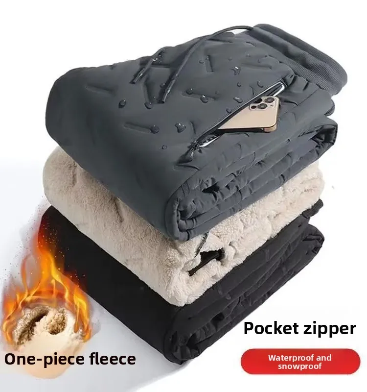 

Мужские повседневные хлопковые брюки больших размеров, теплые бархатные зимние спортивные брюки с эластичной резинкой на талии, длинные брюки, молодежная модная верхняя одежда