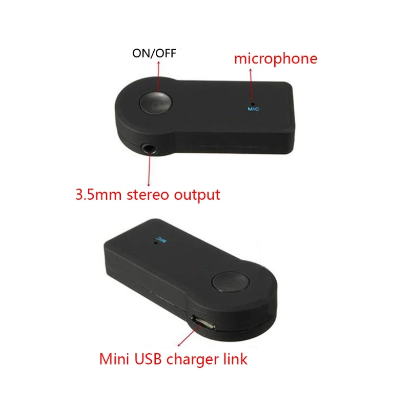 Wireless Bluetooth-compatible Music Receiver  3.5mm Auto Transmitter Receiver Headphone AUX Adapter Handfree