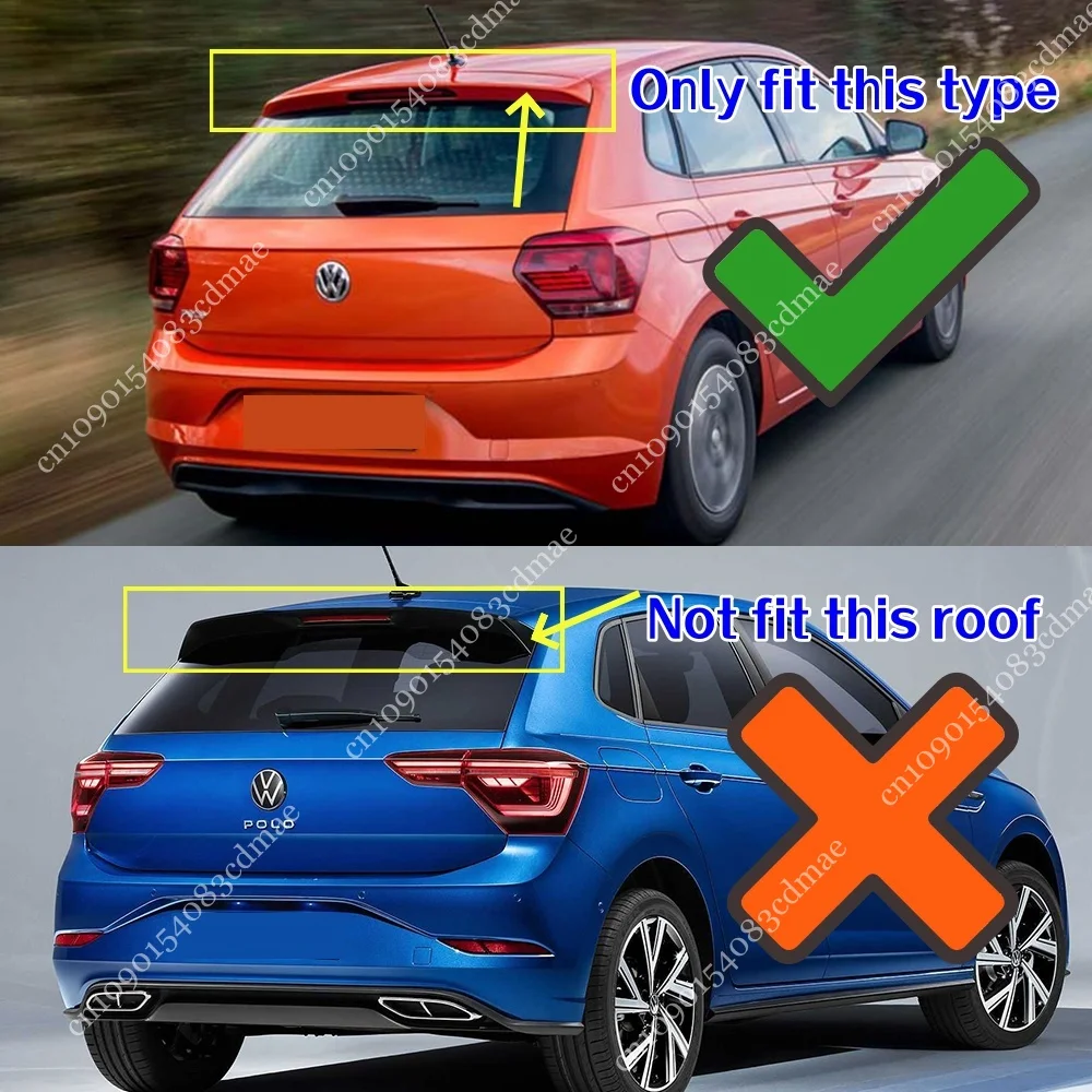 GTI نمط الخلفي سقف المفسد الفاصل تمديد غطاء الجناح لفولكس واجن بولو MK6 TSI TGI MPI 2018-2025 هاتشباك طقم الجسم ضبط