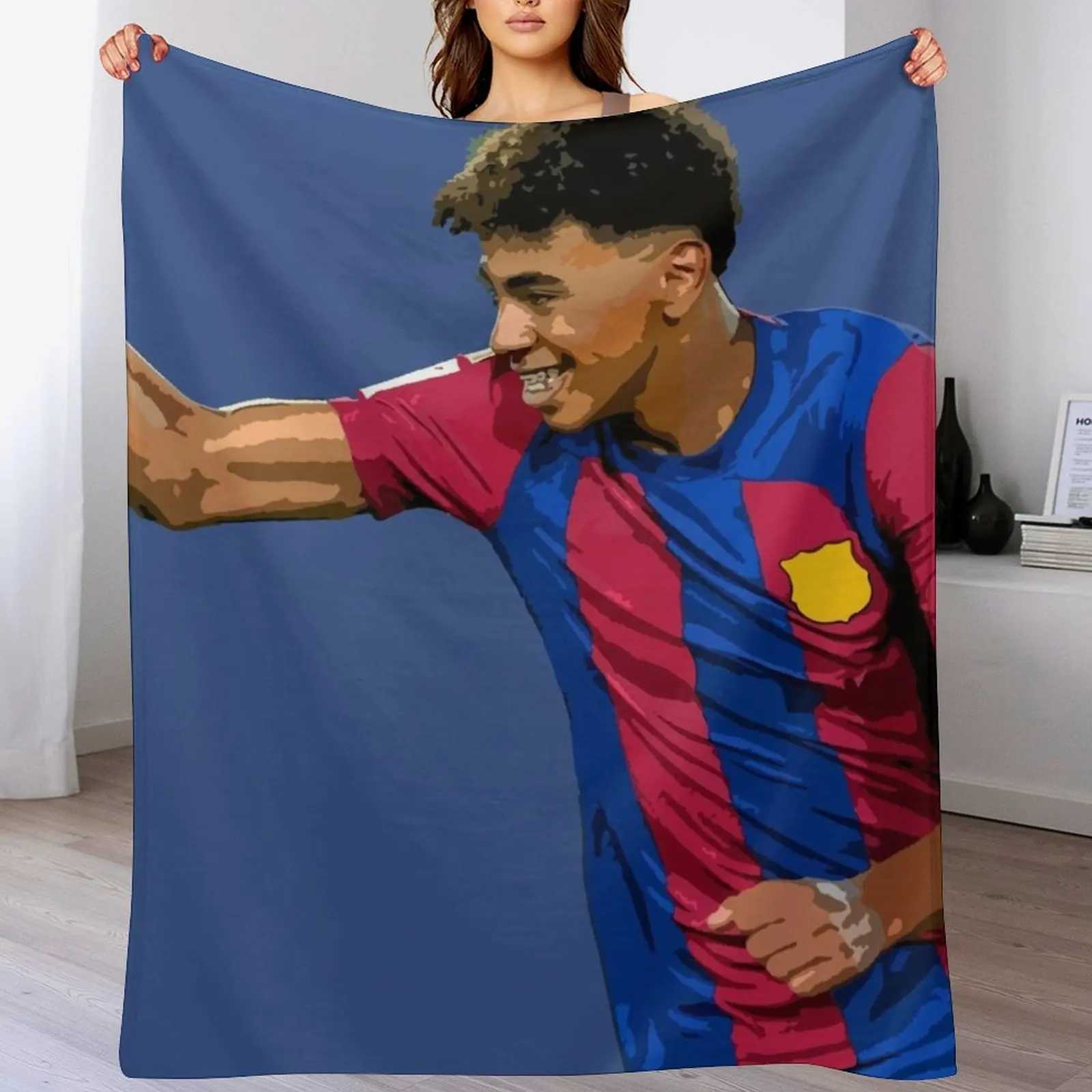 

Lamine Yamal Throw Blanket Hair Flannels Winter beds Bed Fashionable Blankets