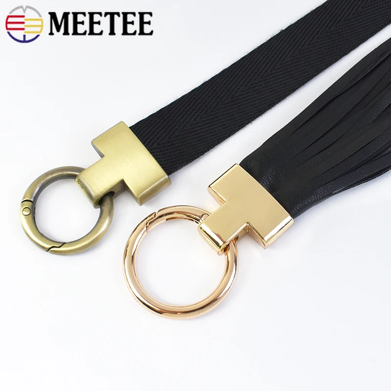 5/10/20Pcs 20/25mm Metal Ring Buckles Keychain Hook Bag Strap Connector Clasp Cord End Handbags DIY Sewing Hardware Accessories