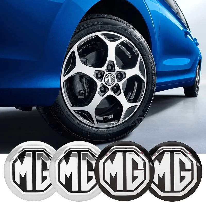 

4Pcs 56mm Waterproof Car Wheel Hub Center Emblem Sticker for MG ZS EV HS EHS PHEV MG3 MG4 MG5 MG6 MG7 GT ZR Hubcap Badge Decal