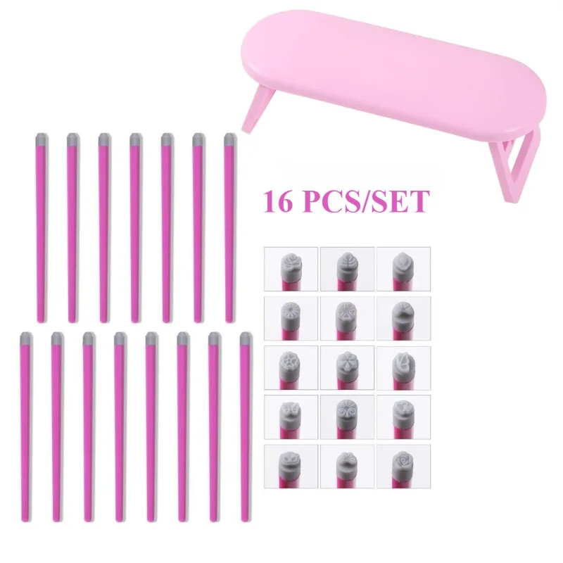 Profesjonalny zestaw do zdobienia paznokci - 10/15 szt. pisaków do stemplowania z motywami kwiatowymi + podkładka pod dłoń, stempel wielowzorowy i narzędzia do dotowania, zestaw DIY ‌