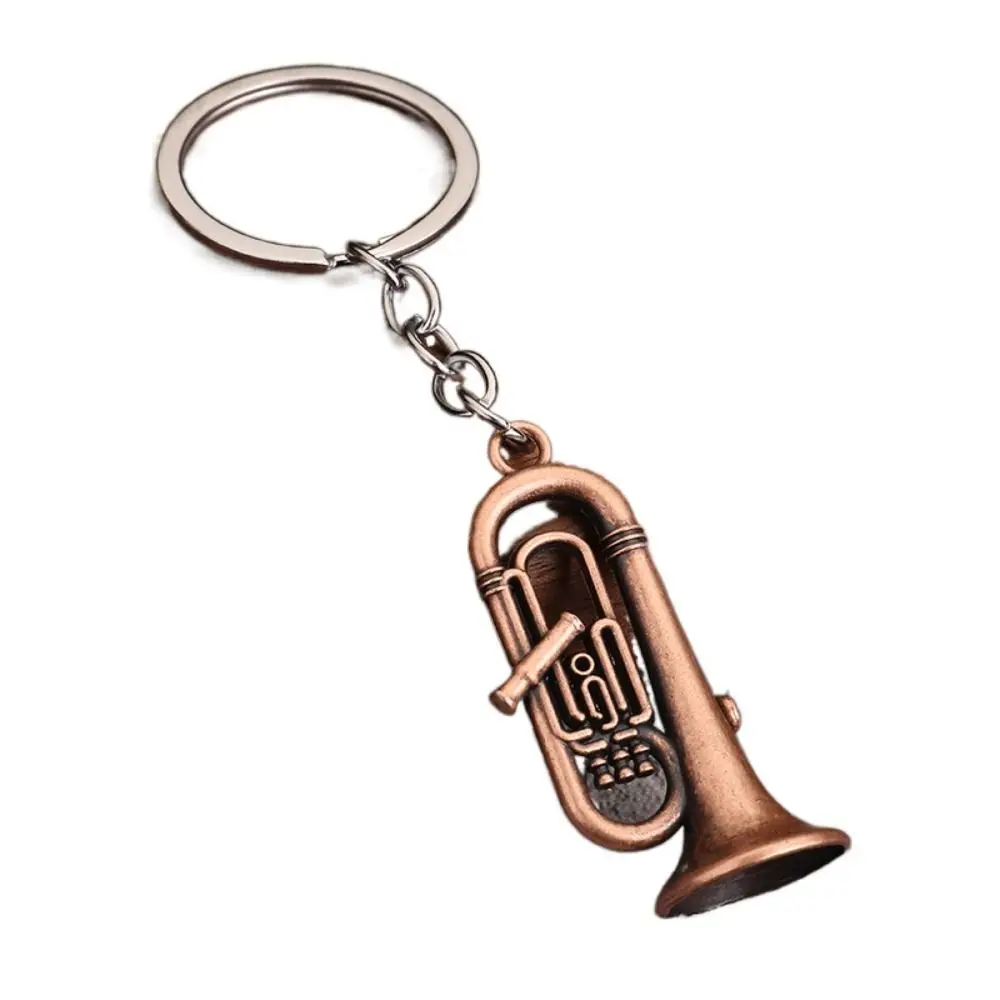 Trend Mini Toys Mini Instruments Keychain Key Holder Zinc Alloy Metal Keyring Saxophone Three Types Car Pendant Gifts
