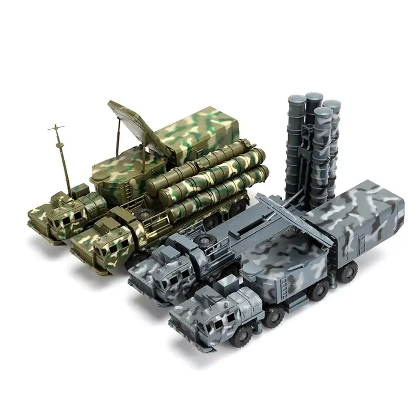 1/72 لعبة مجسمة عسكرية حديثة S-300 نظام الصواريخ الباليستية SA-10 إطلاق الصواريخ مركبة شاحنة خزان سيارة تجميع ألعاب الألغاز