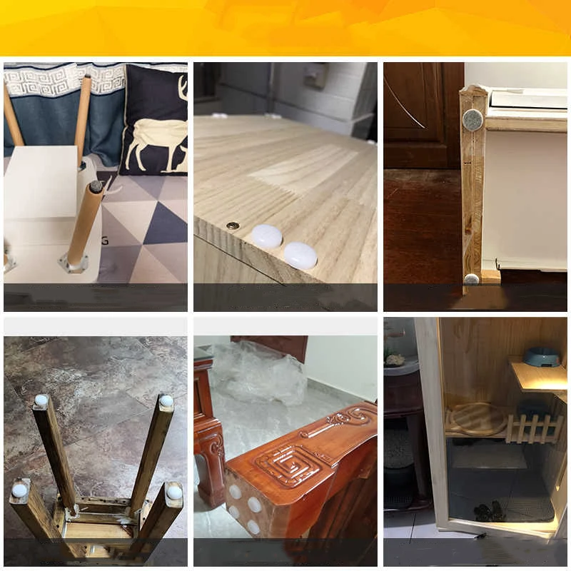 20-100 個家具足釘フェルトパッドプラスチックスライド釘椅子テーブル脚保護パッド直径 14 ミリメートル-28 ミリメートル白/茶色