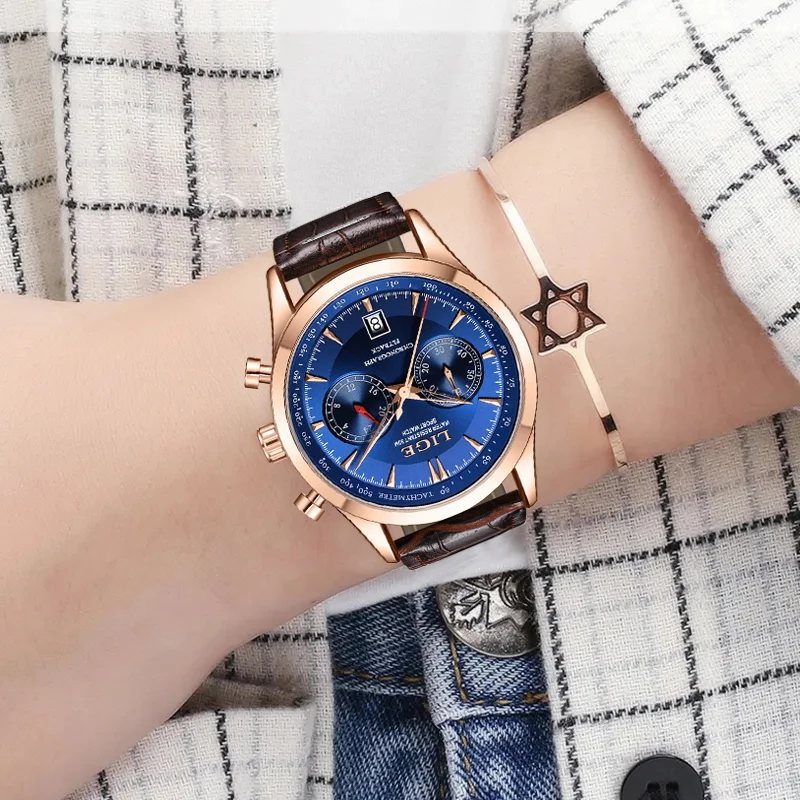 LIGE orologi da donna Top Brand Luxury Gold Ladies Watch Fashion Classic Waterproof Sport Quart Watches For Women Montre Femme + BOX