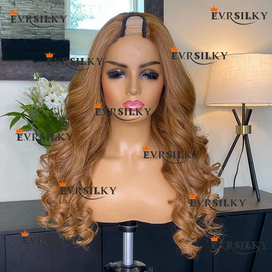 Good quality U part wig comfortable beautiful trend body wave 100% real hair, easy to use, suitable for beginners