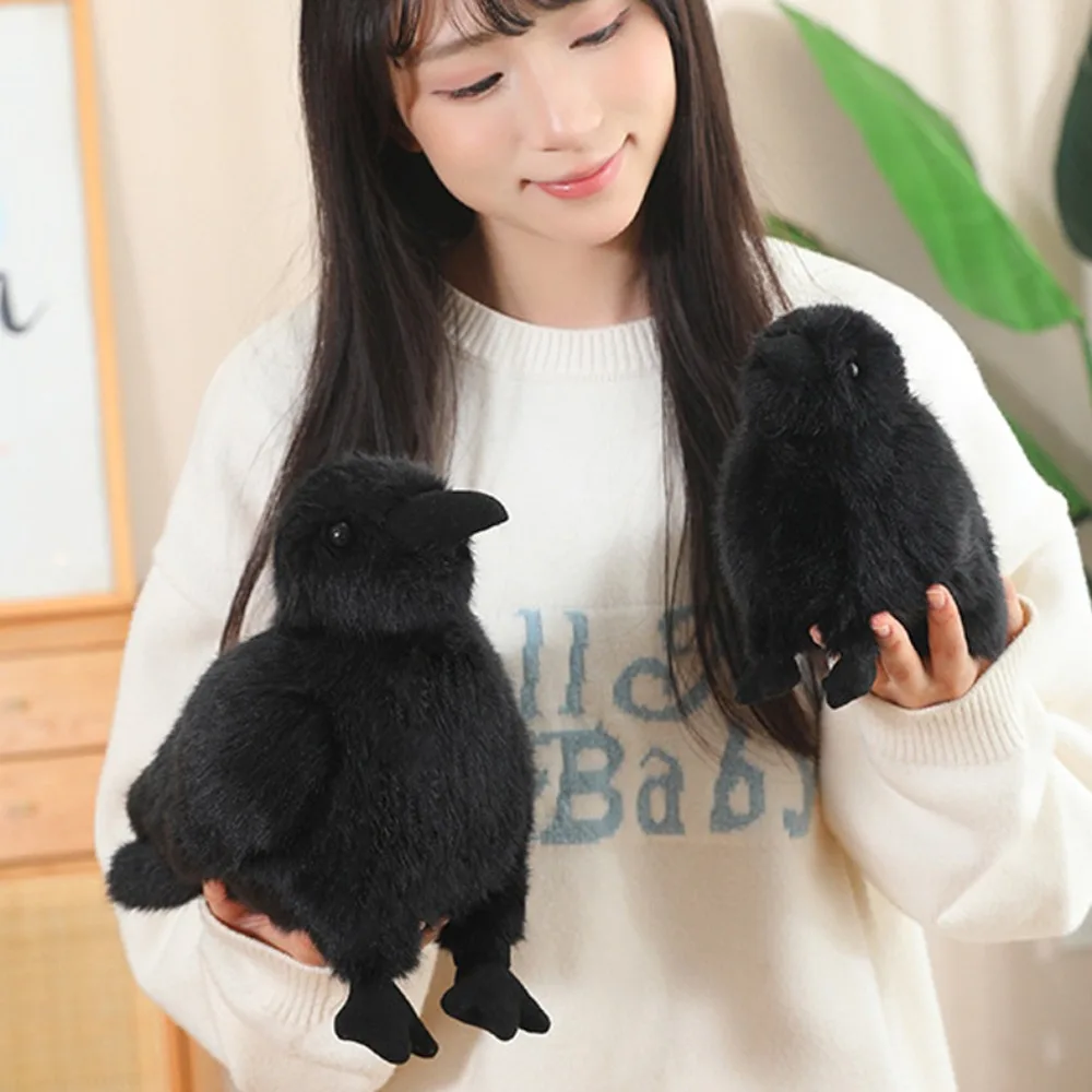 

Cloth Doll Soft Plushie Black Crow Doll Cartoon Interesting Crow Plush Toy Creative Kawaii Funny Animal Plush Doll Kids Toy