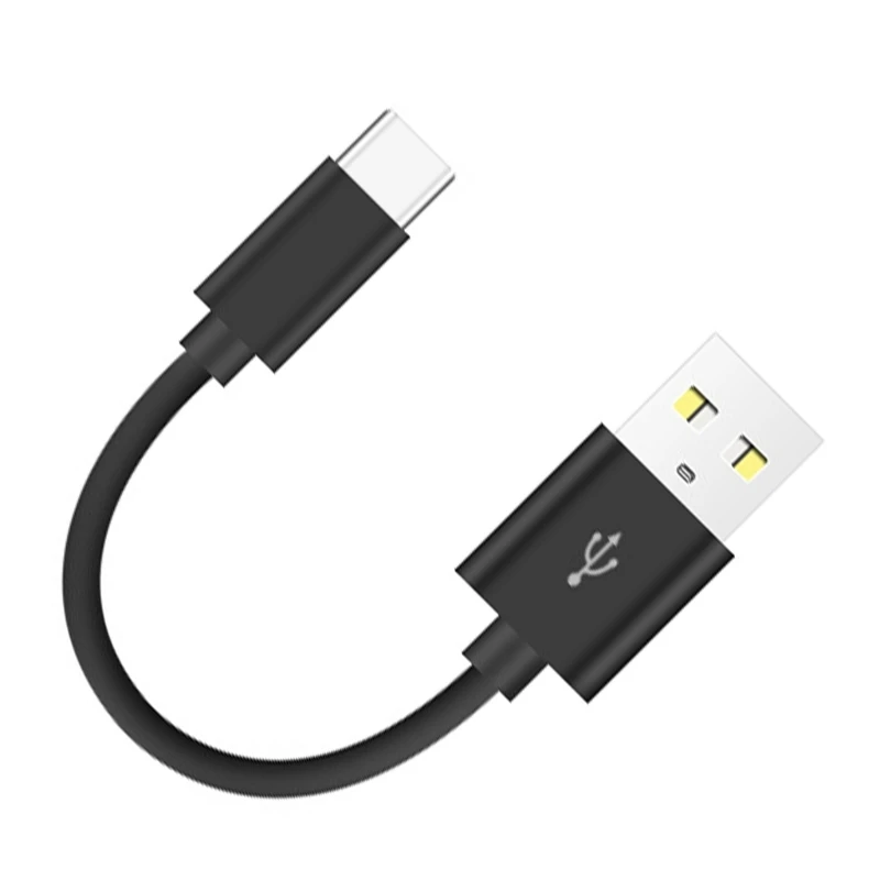 10cm Short USB to Type-C Cable High Speed Charging Cord Support Data Transfer for Phone 15 Series Smartphones