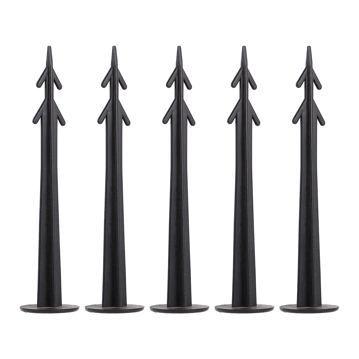 50 Pcs Outdoor Teepee Plastic Nails Tent Pegs Accessories Anchoring Stake Black Stakes