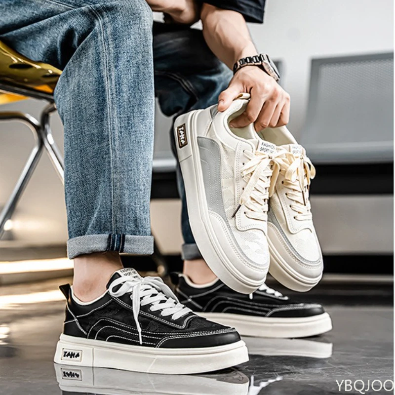 

Весенне-летние мужские новые дышащие легкие парусиновые туфли, мужские модные универсальные спортивные туфли на толстой подошве для отдыха