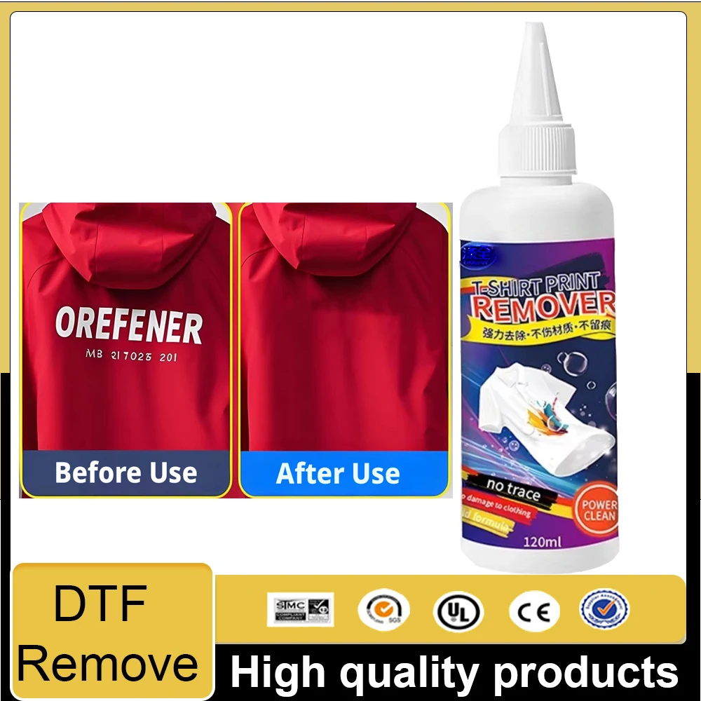 DTF Remove Clothing DTF Remover Textile Remover DTF Cleaner Cloth Vlr Vinyl Remover Liquid Printer Ink Cleaning Fluid Solution