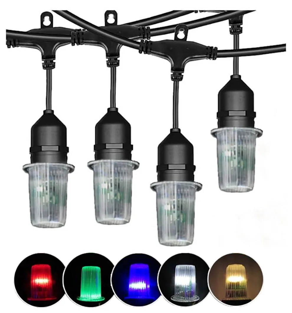 5M E27 assorted MIXED COLORS E26 Strobe Flash CHRISTMAS LIGHT 10 bulb 4w SIGN