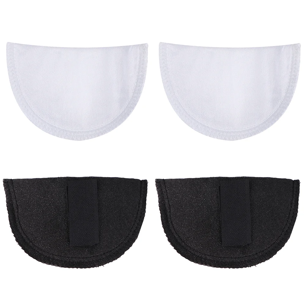 

2 Pairs Self Adhesive Sponge Shoulder Pads 1cm Black White Thin Upgrade for Women Jackets Shirts Broaden Shoulders Smooth