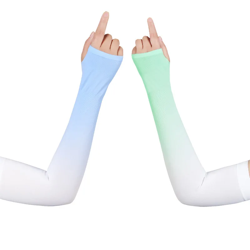 

Gradual Change Color Sunscreen Summer Driving Hand Sleeves Fashionable Ice Silk Cool Feeling Outdoor Cycling UV Protection