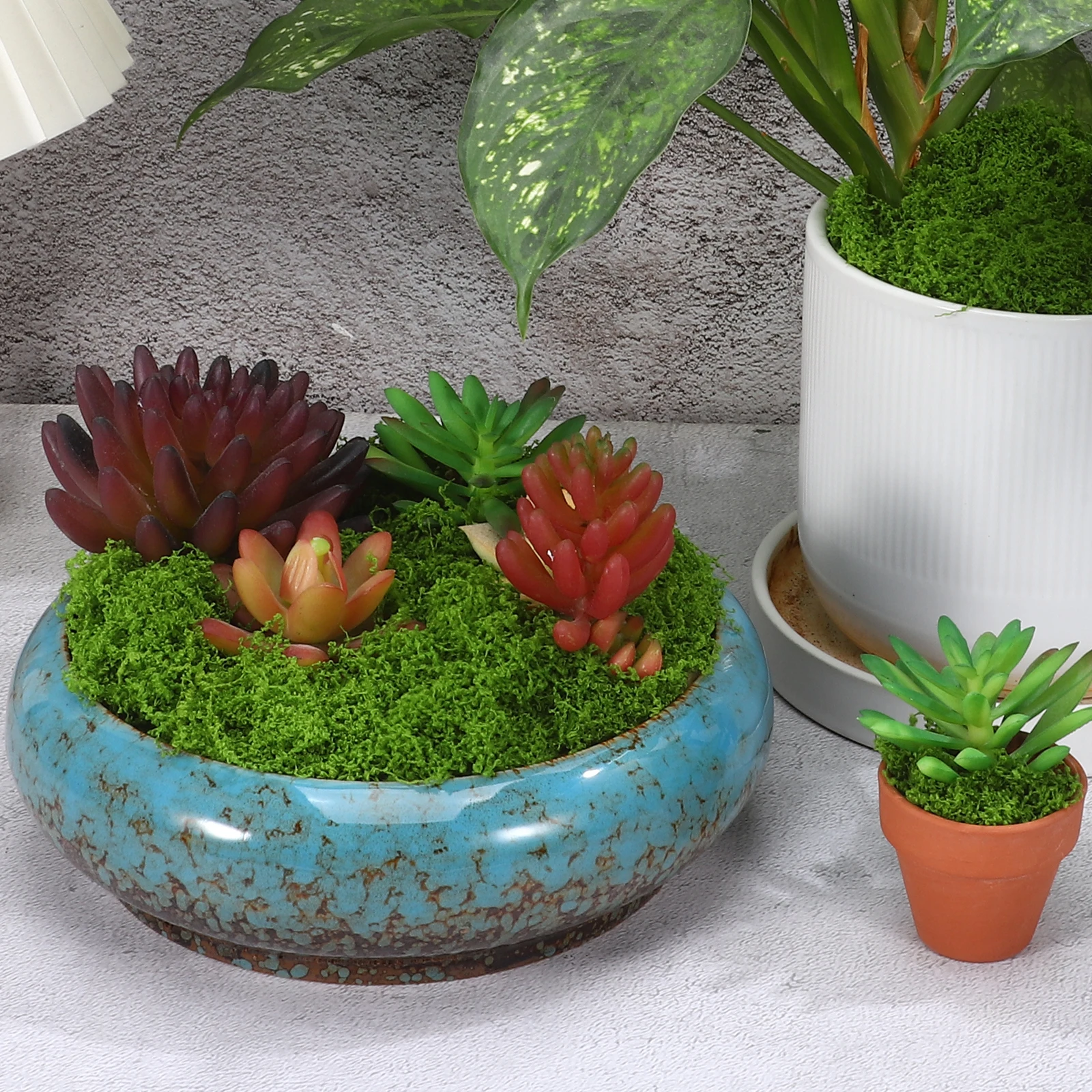 

1 Bag Artificial For Crafts Decorative Faux Fake Moss Potted Plants Craft Moss Decor Faux Plants For Indoors (350G)
