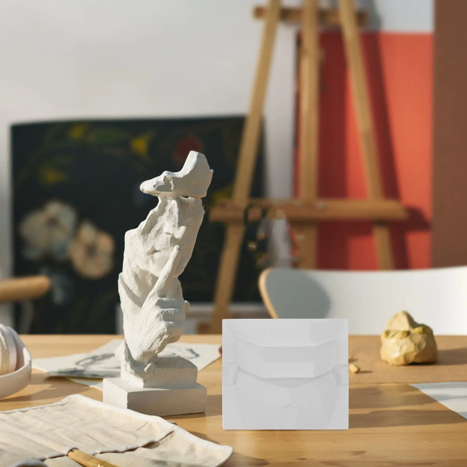 

Набор для скульптуры лица из гипса: 1 комплект для практики рисования, обучающий инструмент для эскизов, реалистичное пособие для изучения искусства, декоративный элемент