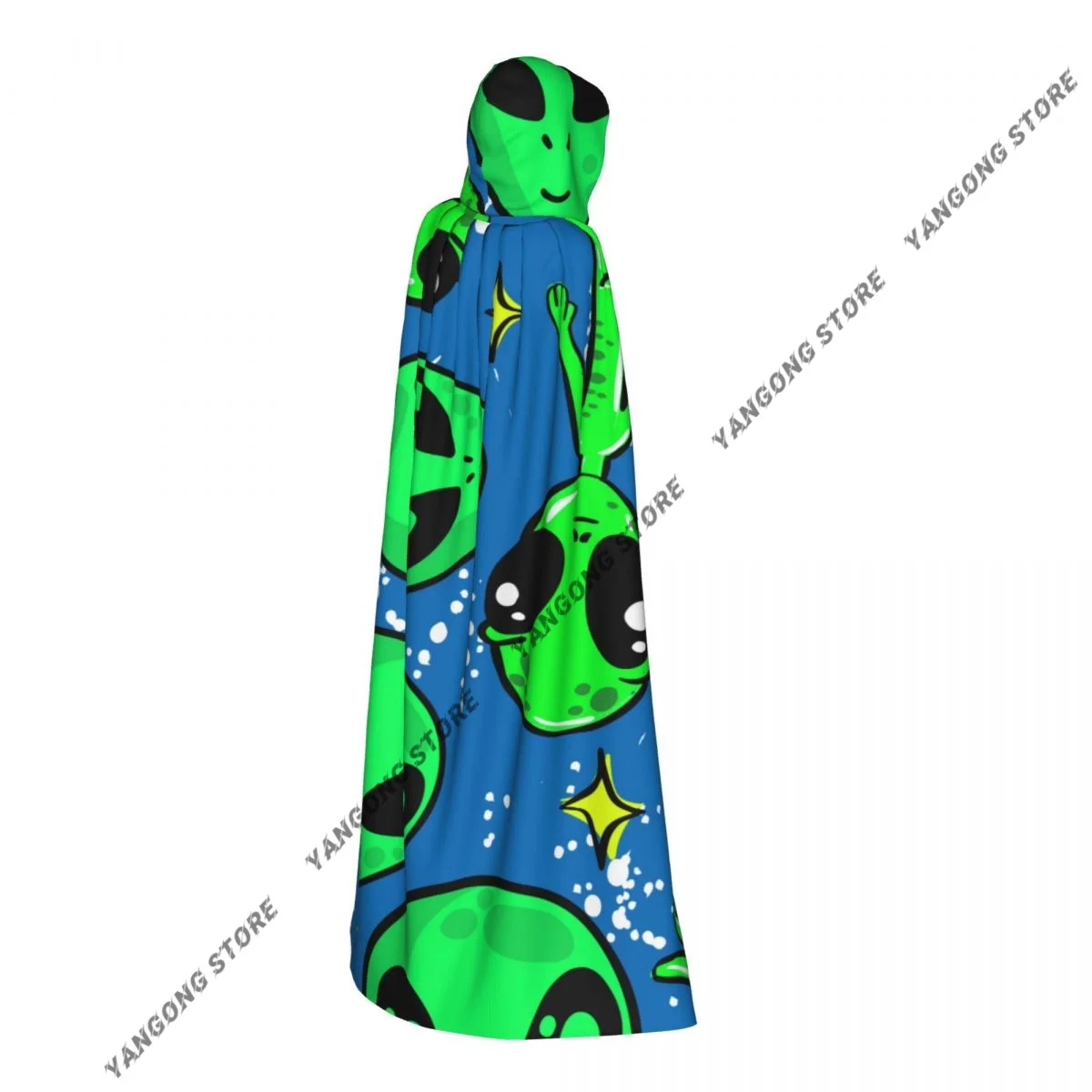 

Cosplay Medieval Costumes Alien Space Pattern Hooded Cloak Capes Long Robes Jackets Coat Carnival