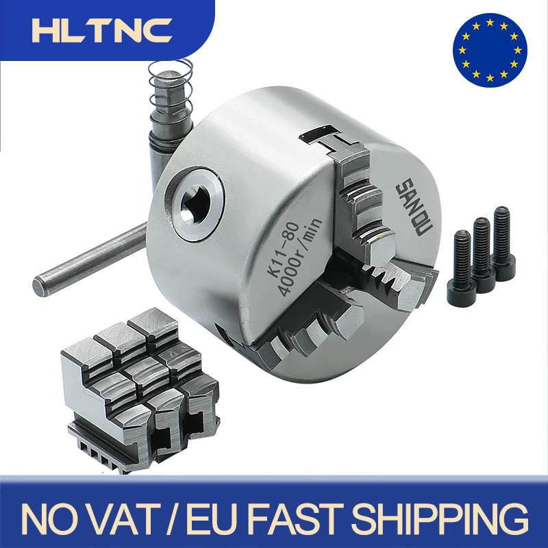 Hltnc eu k11 3 Backen manuelles selbst zentrieren des Spannfutter K11-80 k11-100 3,94 6,3 Zoll Zoll