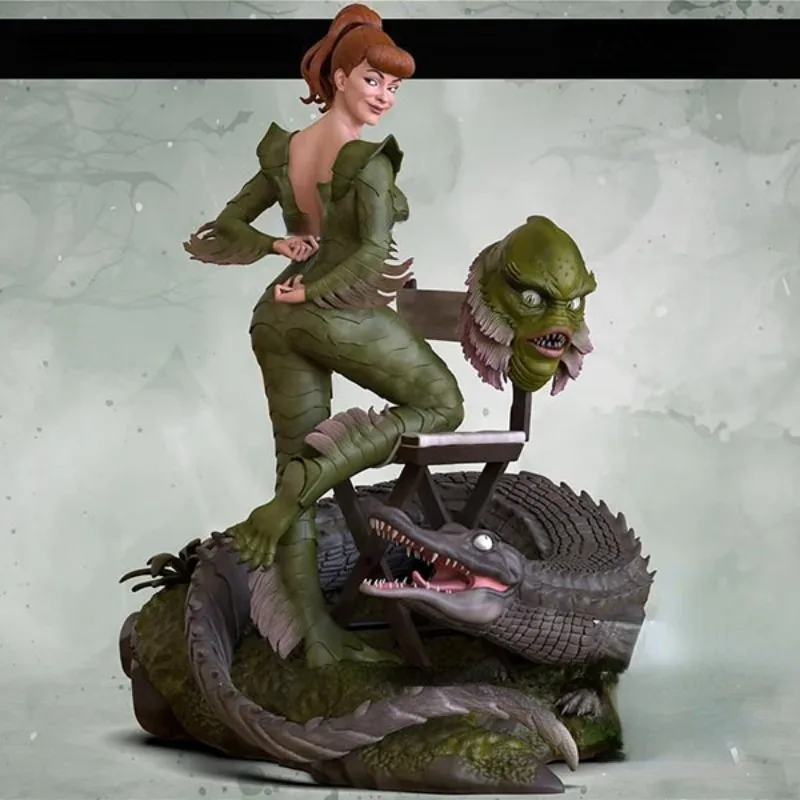 

1/24 Scale 75mm Resin Body Assembled Model Kit Lady Lake Demon and Crocodile Fantasy Hobby Miniature Unassembled and Unpainted